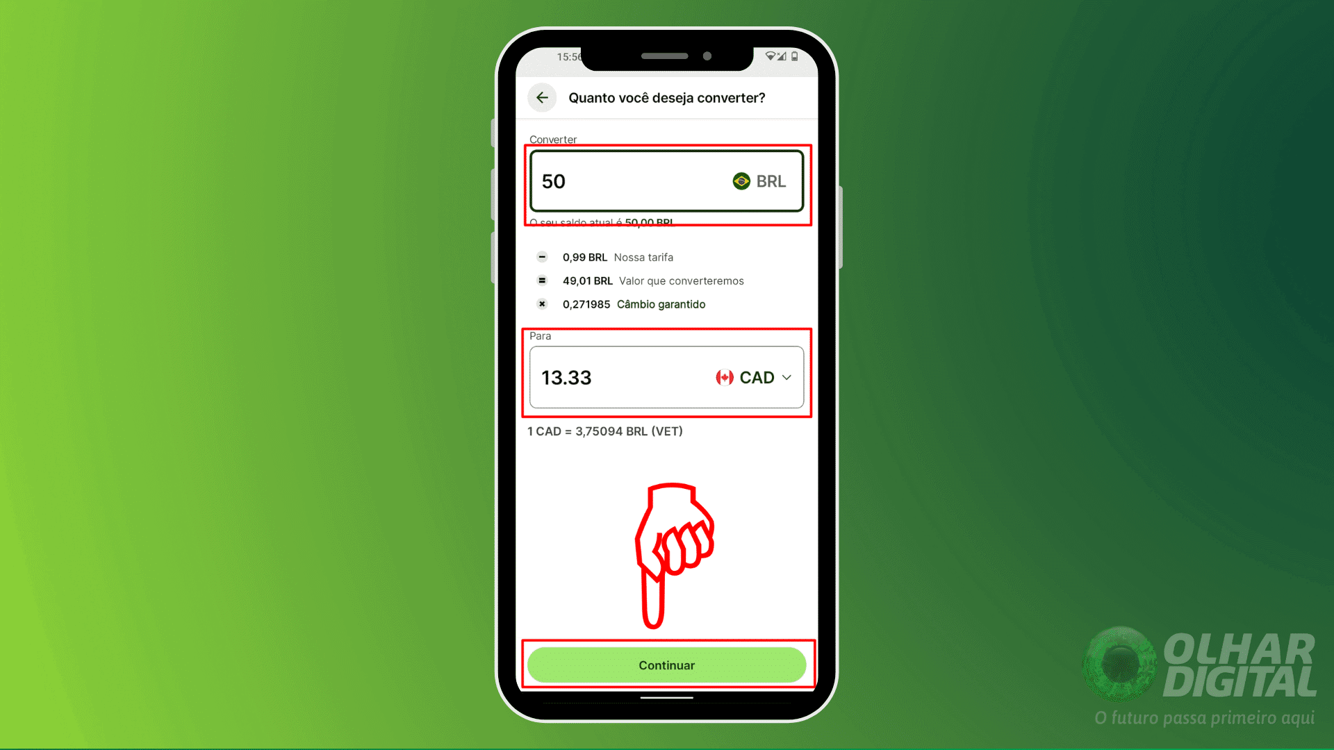 Como converter real para diferentes moedas usando uma conta Wise