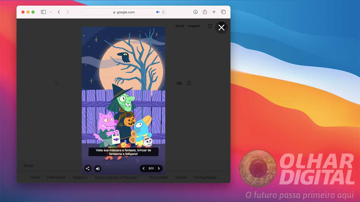 Google entra no clima de Halloween com fantasmas e novo doodle