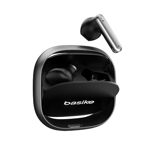 Fone de Ouvido Bluetooth TWS Basike G20-H Estéreo, Toque Sensível, 6h de Música, Bateria Recarregável, Bluetooth 5.4 (Preto)
