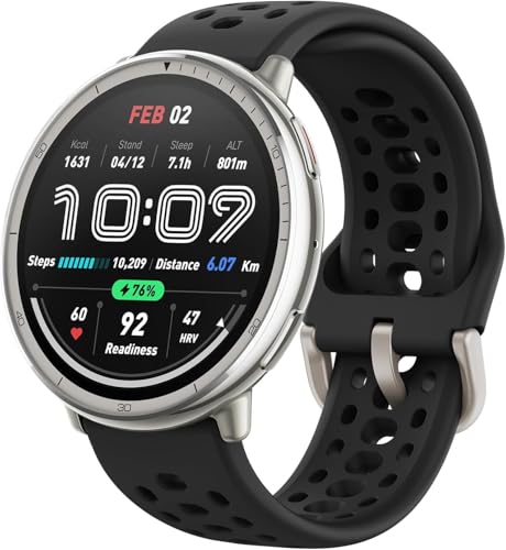Amazfit Active 2 Smart Watch 44mm, GPS Maps with Direction, Fitness Tracker, 10 Day Battery, 160+ Sport Modes (Black Silicone)