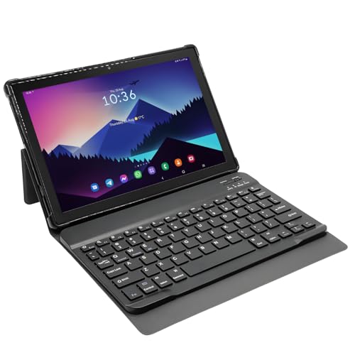 Tablet E1035 10.1" 256GB/ 8GB RAM Bateria 6000mAh, Android, Octa Core, Câmera 13MP Dual Chip com Capa e Teclado para Trabalho e Estudos (Cinza)